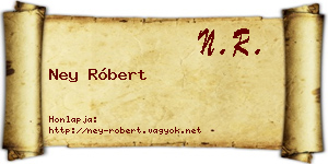 Ney Róbert névjegykártya